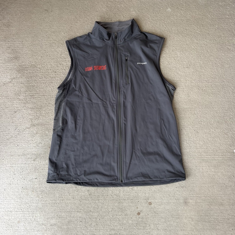 Patagonia Men's Unusual Suspects Fleece Vest Zip Up Gray Size XL